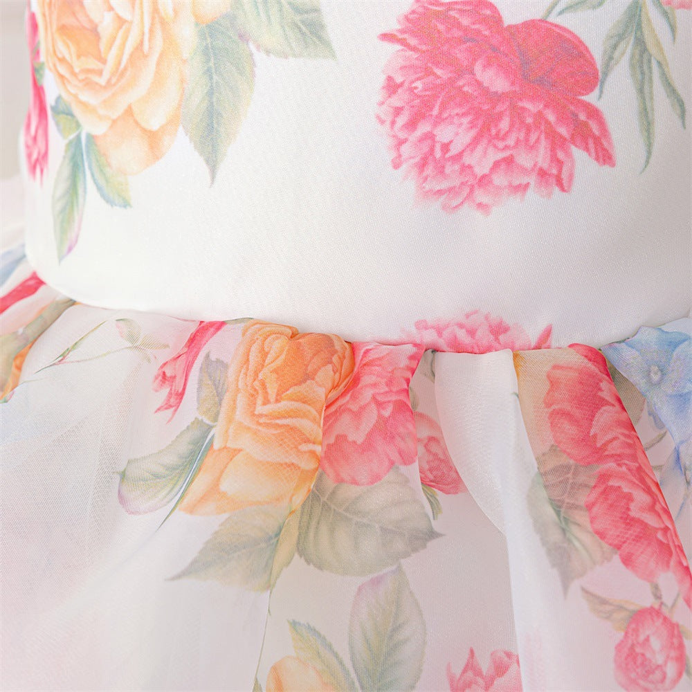 Princess Floral Ball Gown Puffy Dress for Babies & Toddlers | Party & Flower Girl Outfit
