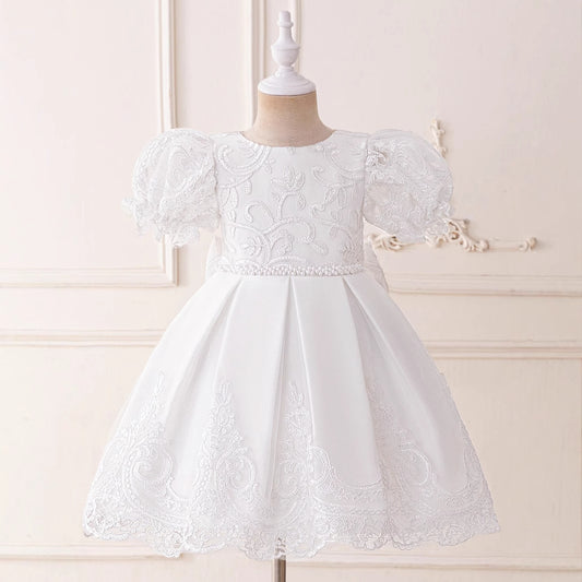 Frocklet Princess Lace Puff Ball Gown for Girls – Flower Girl & Party Dress 12