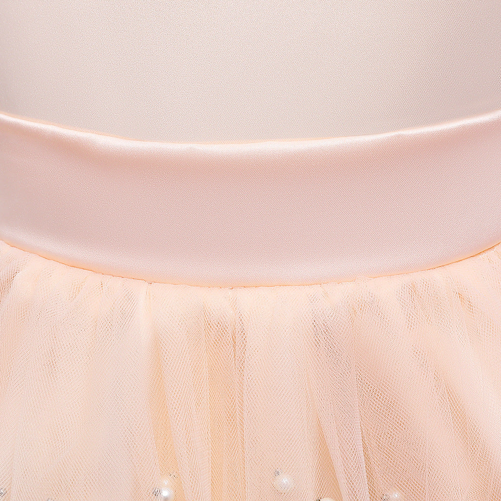 Girls Princess A-Line Maxi Dress with Bow, Sequins & Tulle | Party & Wedding Gown