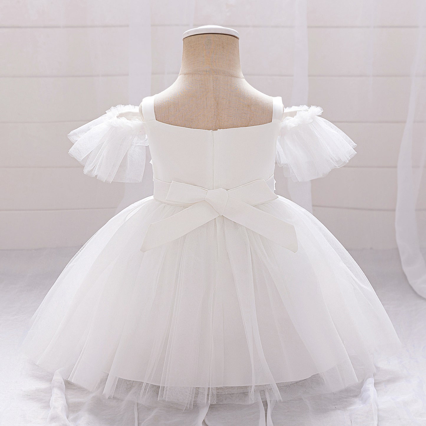 Off-Shoulder Princess Puffy Ball Gown Dress for Kids | Flower Girl & Birthday Party