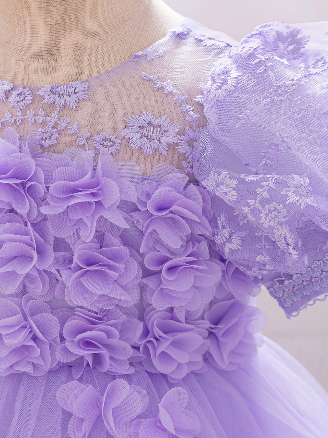 Princess Puffy High-Low Tulle Ball Gown for Girls – Party, Wedding & Event Dress (9M-4Y)