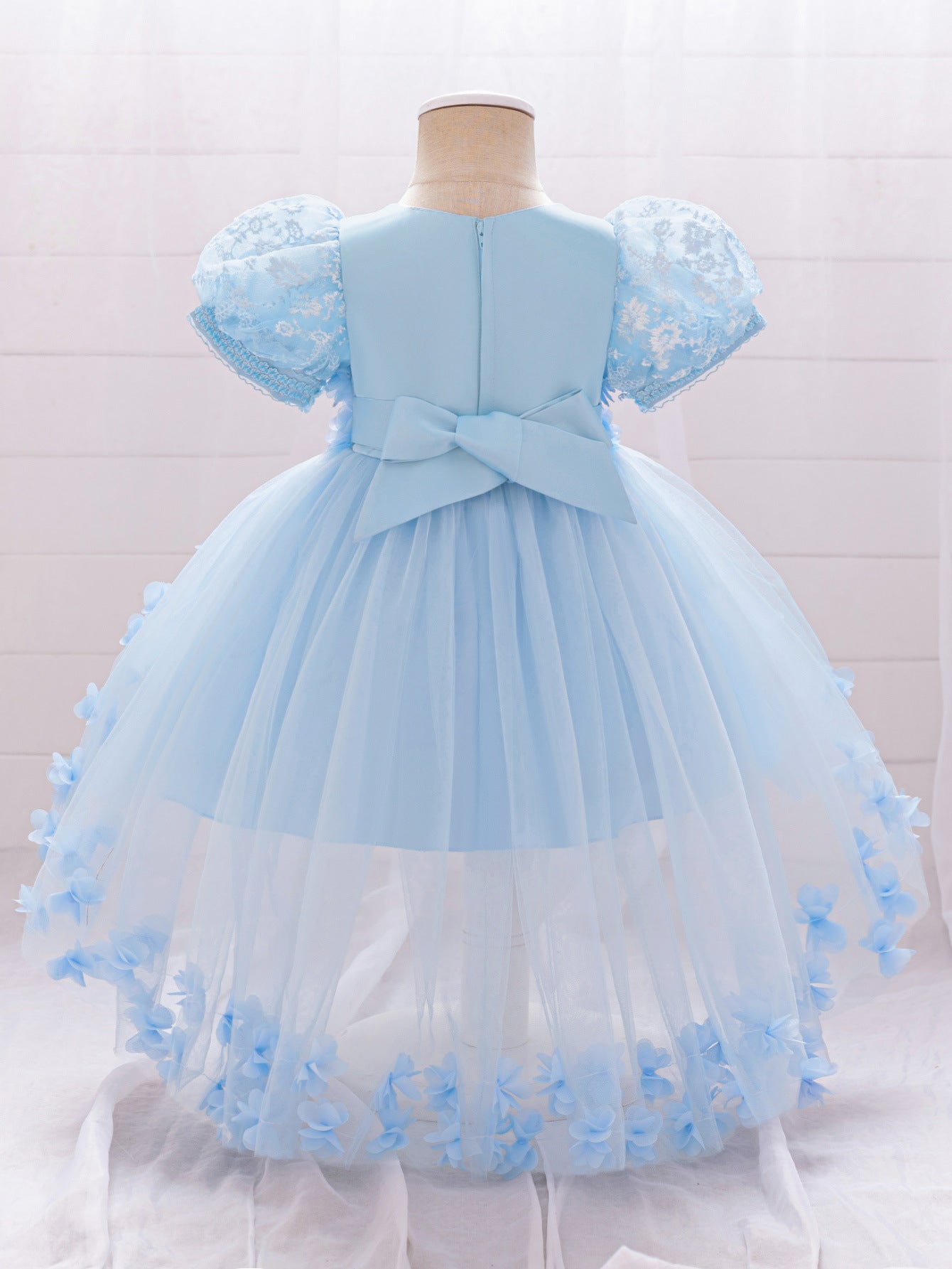 Princess Puffy High-Low Tulle Ball Gown for Girls – Party, Wedding & Event Dress (9M-4Y)