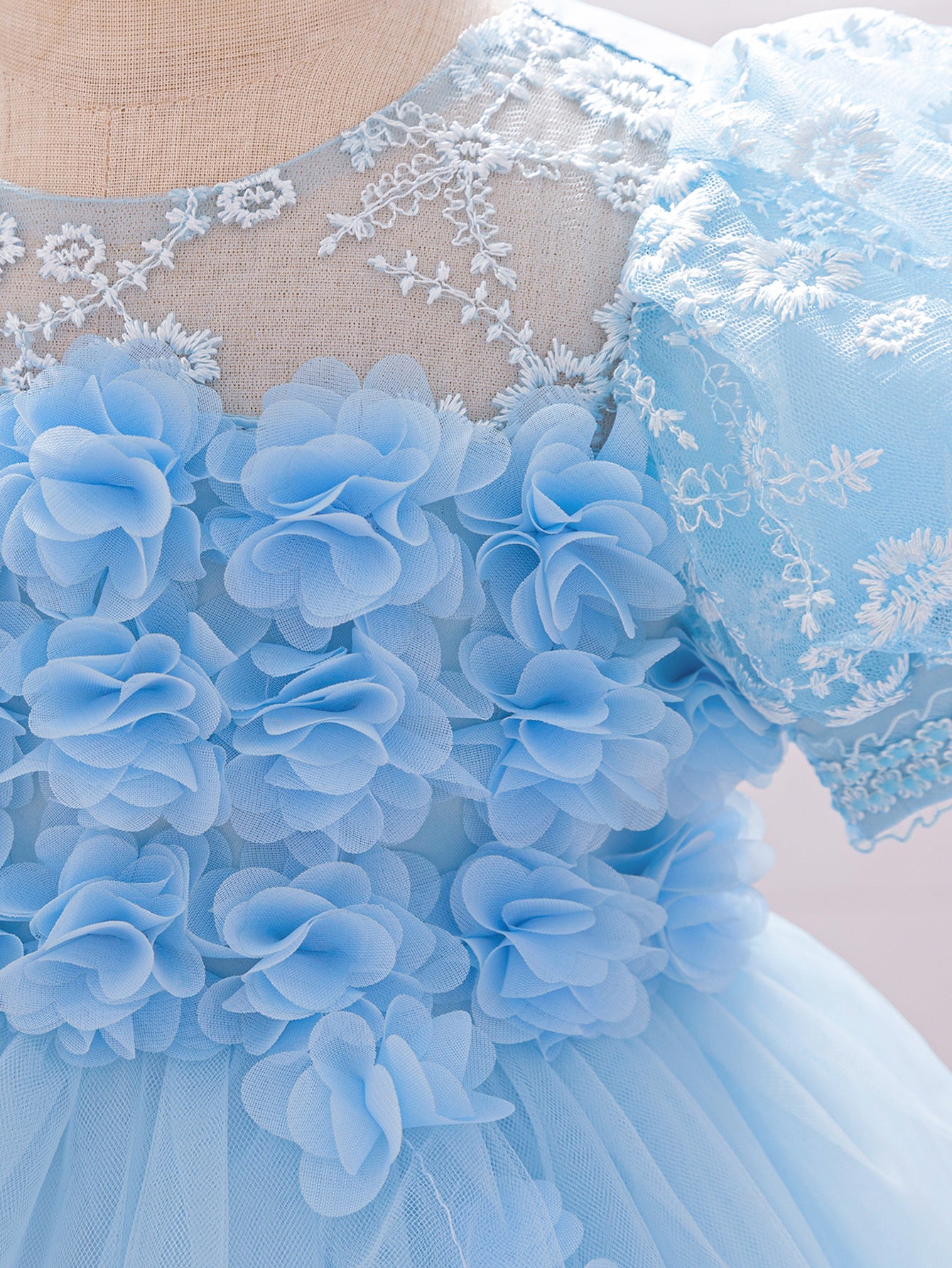 Princess Puffy High-Low Tulle Ball Gown for Girls – Party, Wedding & Event Dress (9M-4Y)