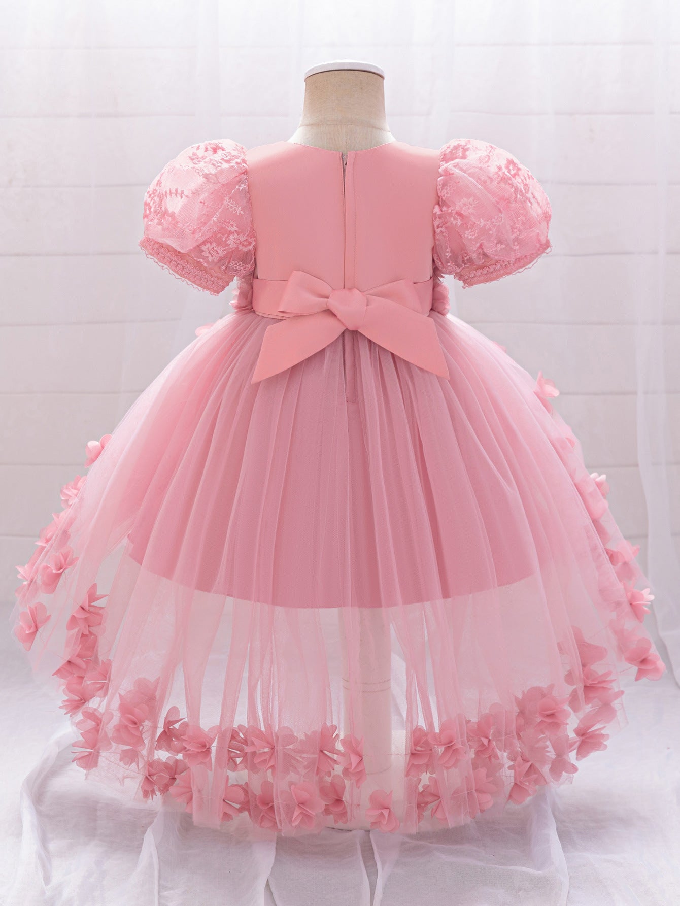 Princess Puffy High-Low Tulle Ball Gown for Girls – Party, Wedding & Event Dress (9M-4Y)