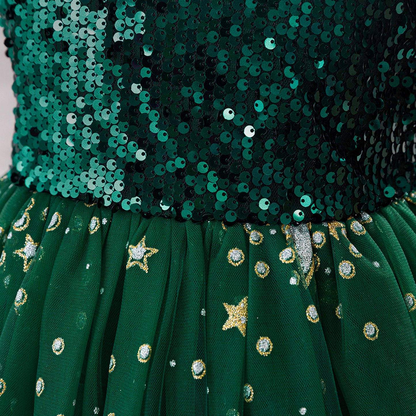 Princess Puffy Sequin Ball Gown for Girls – Formal & Celebration Dress