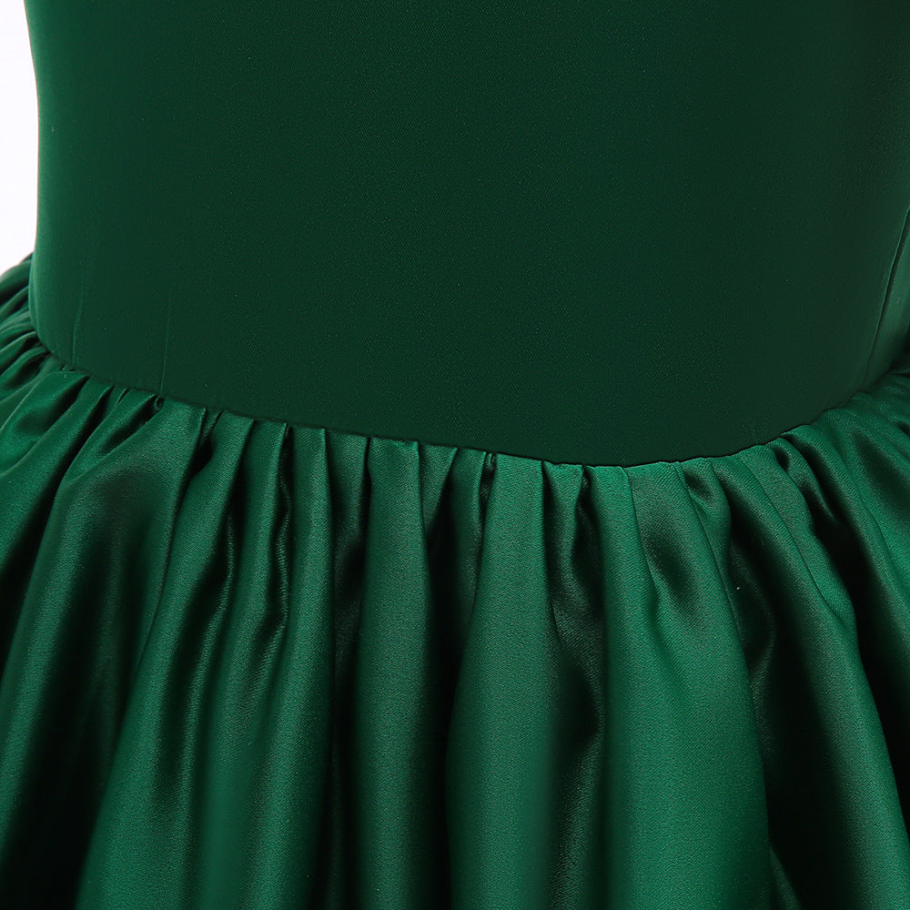 Princess Puffy Sleeve Tea-Length Ball Gown Dress for Girls | Special Occasion Dress