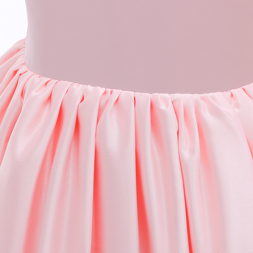 Princess Puffy Sleeve Tea-Length Ball Gown Dress for Girls | Special Occasion Dress