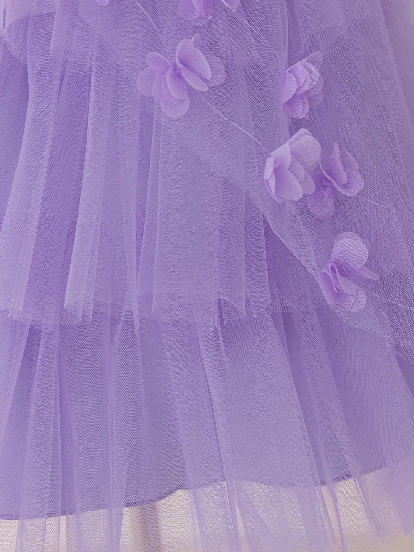 Princess Puffy Sleeve High-Low Tulle Dress – Ball Gown for Girls (Ages 3-12)