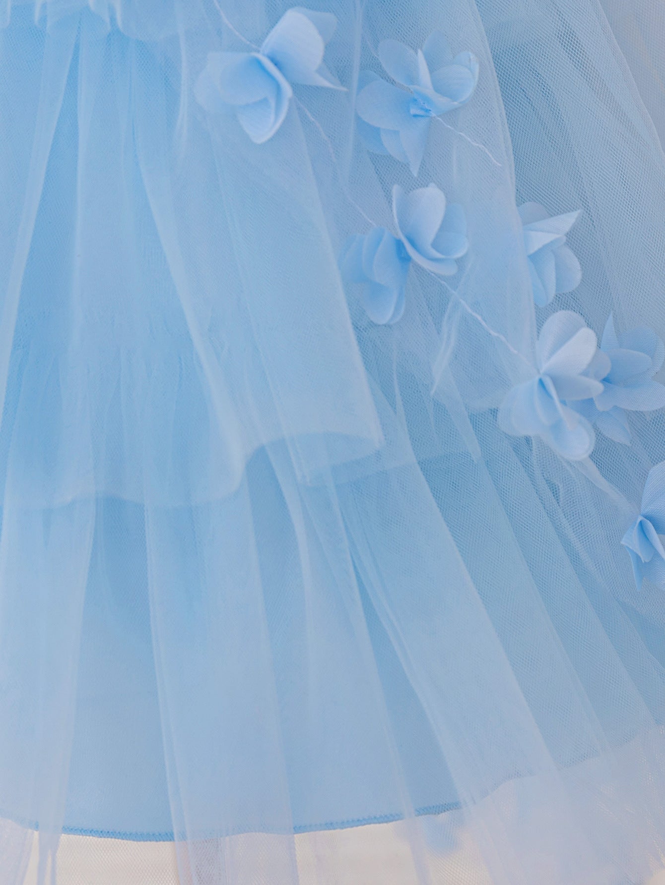 Princess Puffy Sleeve High-Low Tulle Dress – Ball Gown for Girls (Ages 3-12)