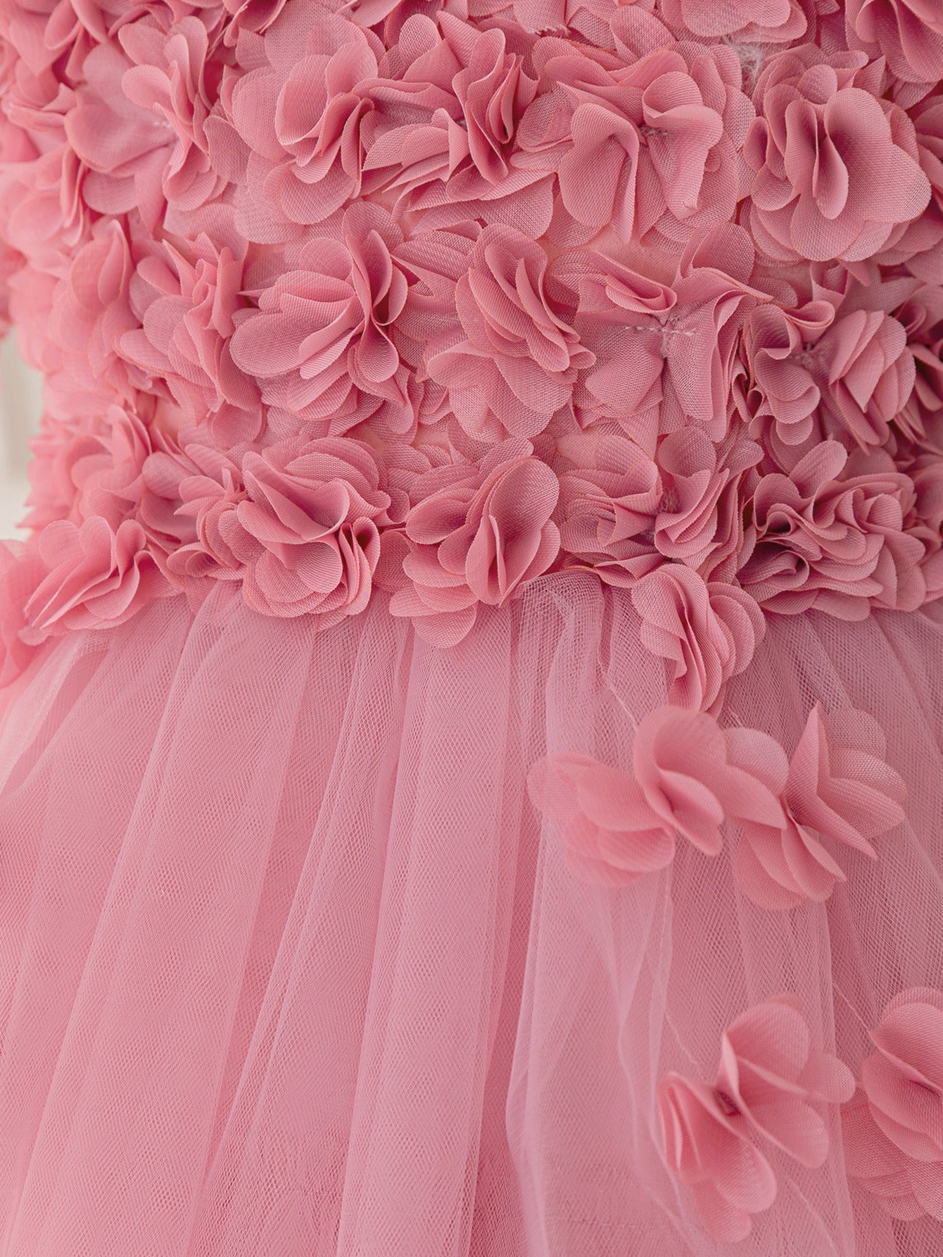Princess Puffy Sleeve High-Low Tulle Dress – Ball Gown for Girls (Ages 3-12)