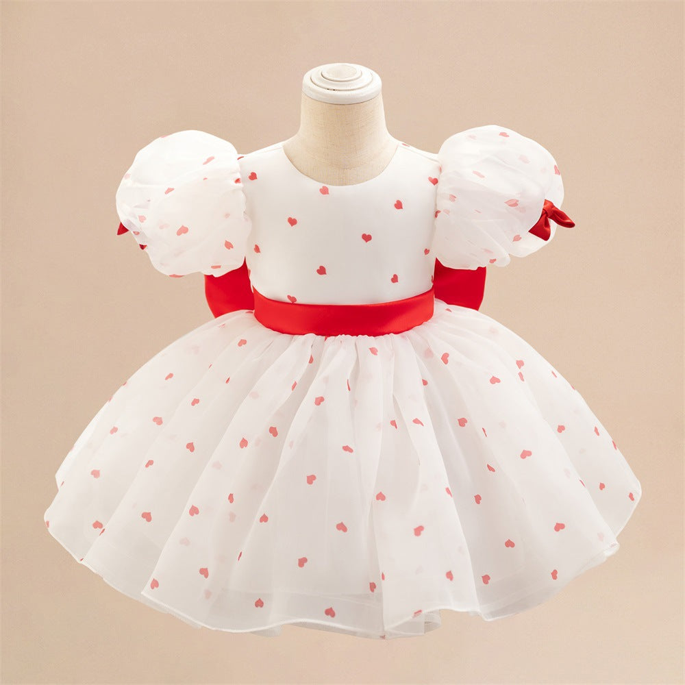Princess Puffy Tulle Floral Dress for Baby Girls – Elegant Party & Flower Girl Outfit