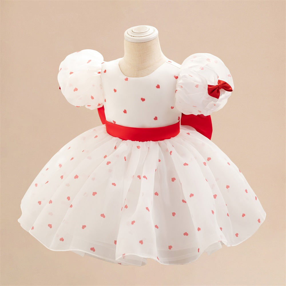 Princess Puffy Tulle Floral Dress for Baby Girls – Elegant Party & Flower Girl Outfit