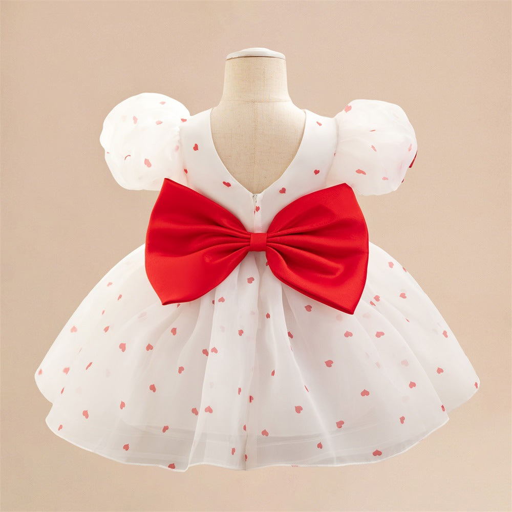 Princess Puffy Tulle Floral Dress for Baby Girls – Elegant Party & Flower Girl Outfit