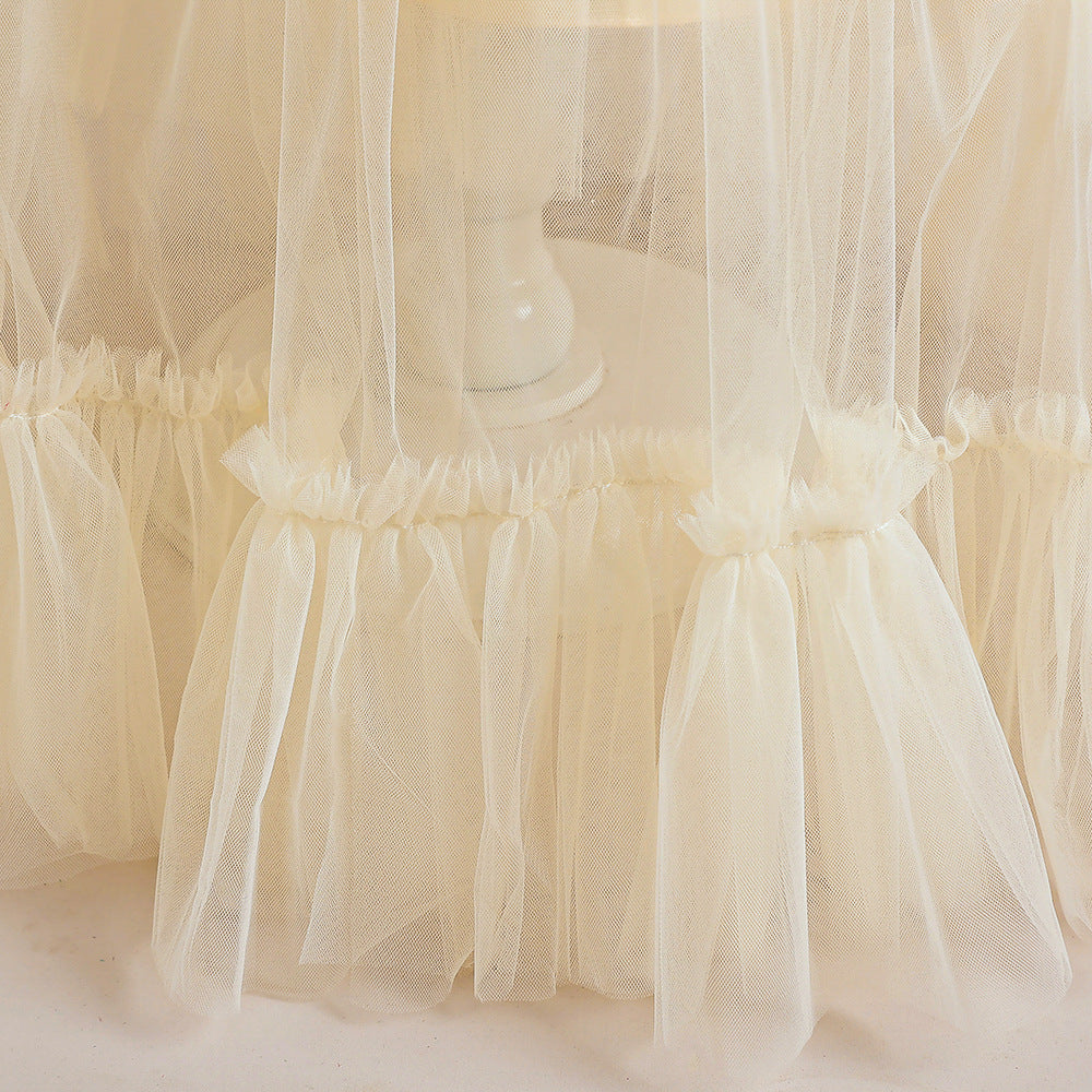 Princess Tulle Tea Length Flower Girl Dress – Fairytale Kids Party & Wedding Gown