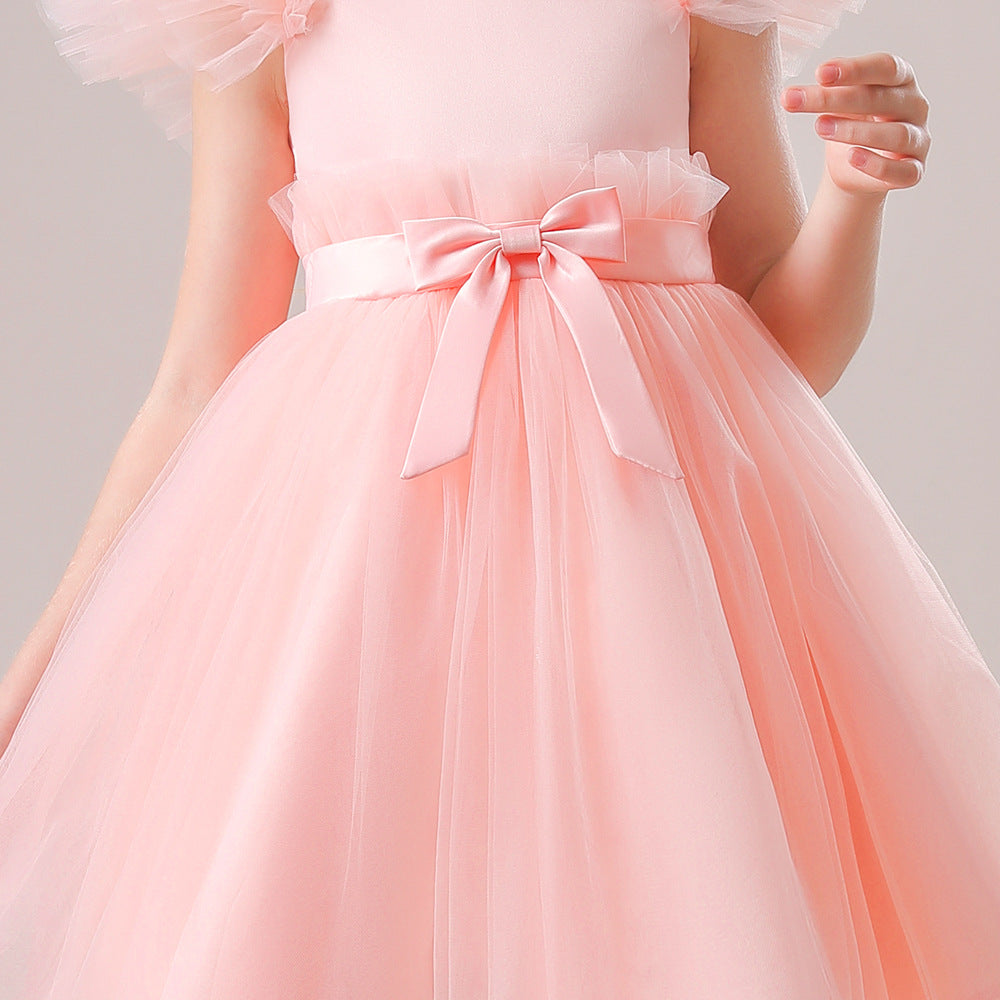 Princess Tulle Tea Length Flower Girl Dress – Fairytale Kids Party & Wedding Gown