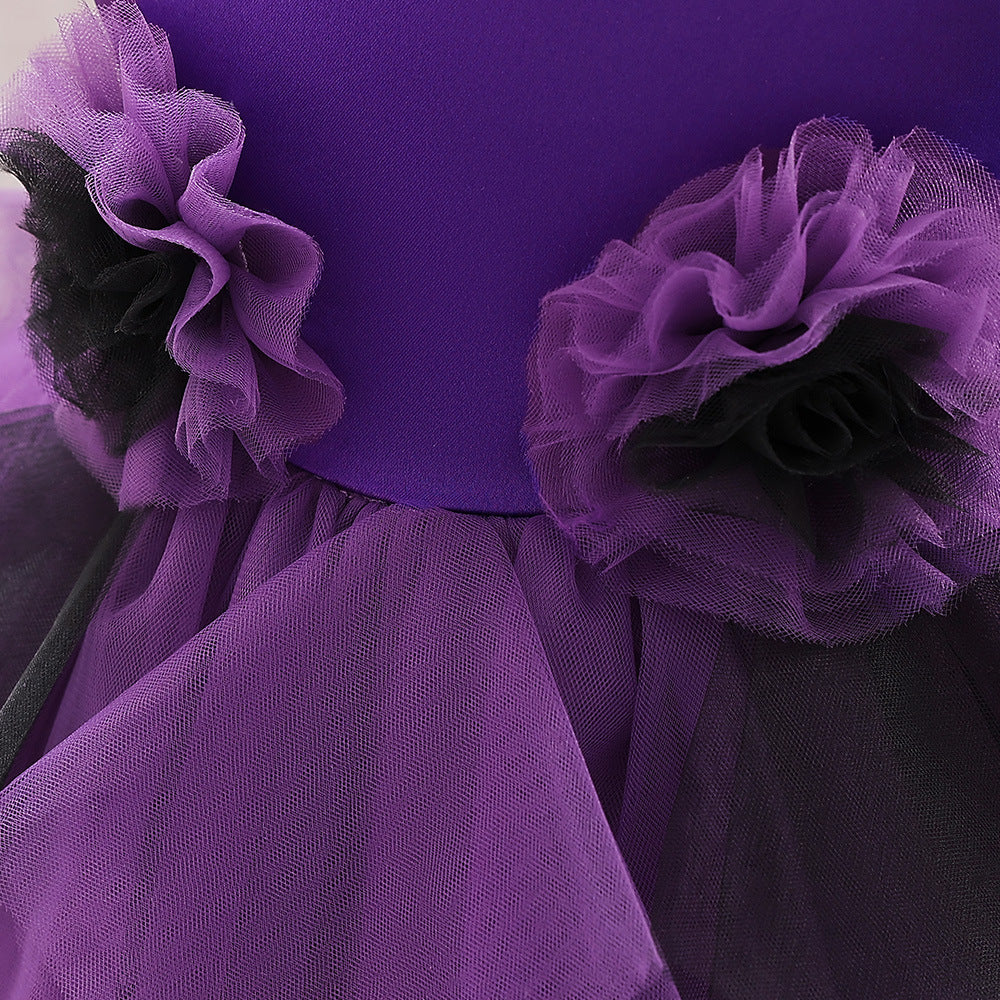 Princess Ball Gown Tea-Length Puffy Tulle Dress for Girls | Party & Wedding Outfit