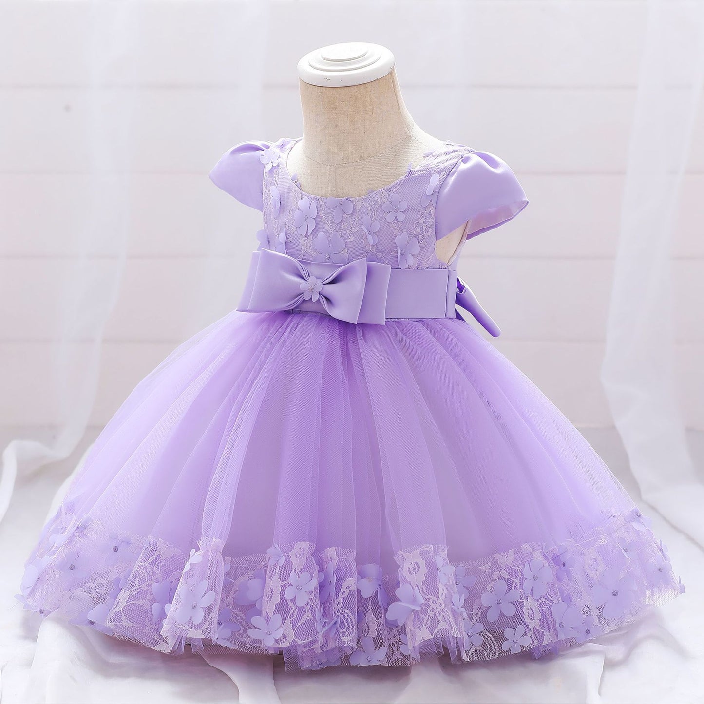 Princess Tulle Ball Gown for Baby Girls Tea Length for Party & Wedding