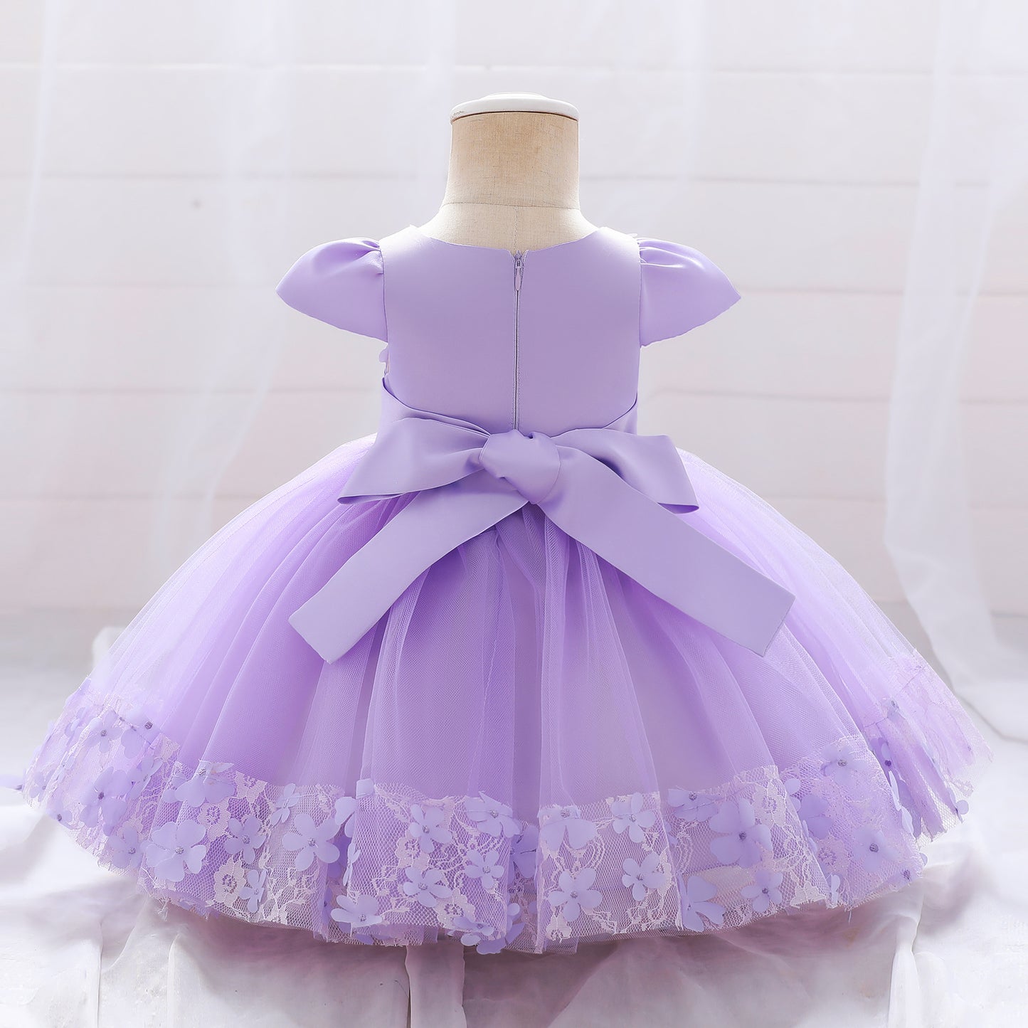 Princess Tulle Ball Gown for Baby Girls Tea Length for Party & Wedding