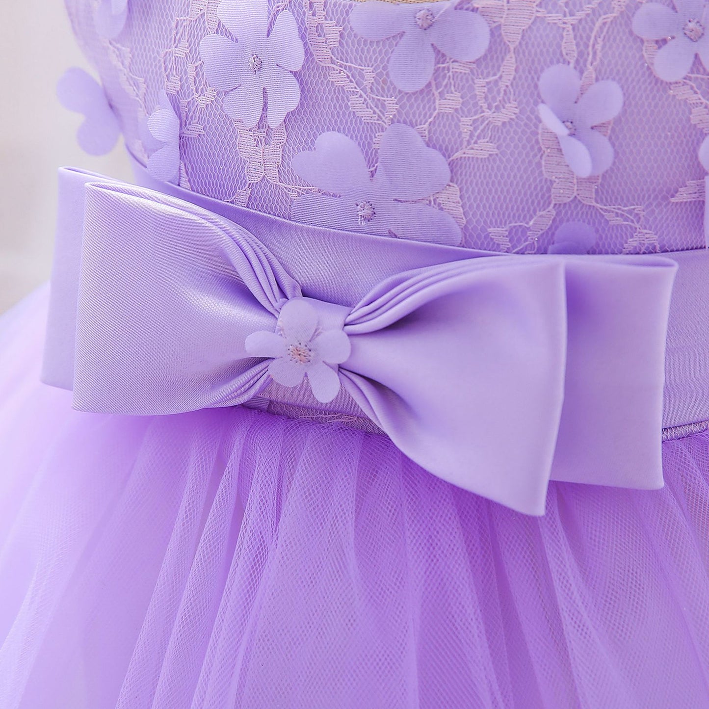 Princess Tulle Ball Gown for Baby Girls Tea Length for Party & Wedding