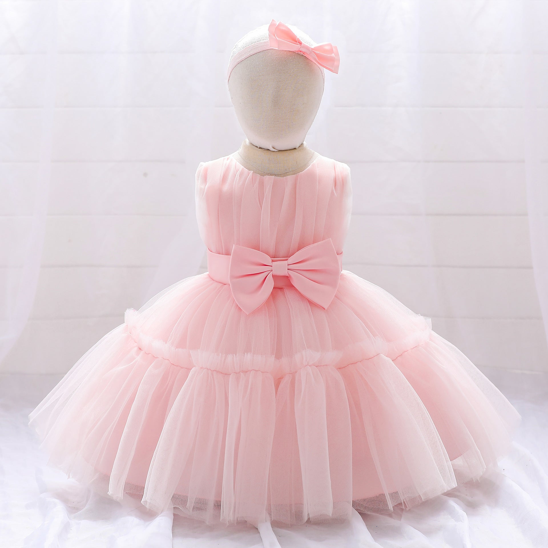 Frocklet Puffy Baby Tulle Ball Gown for Special Occasions – Princess Dress with Bowknot 10