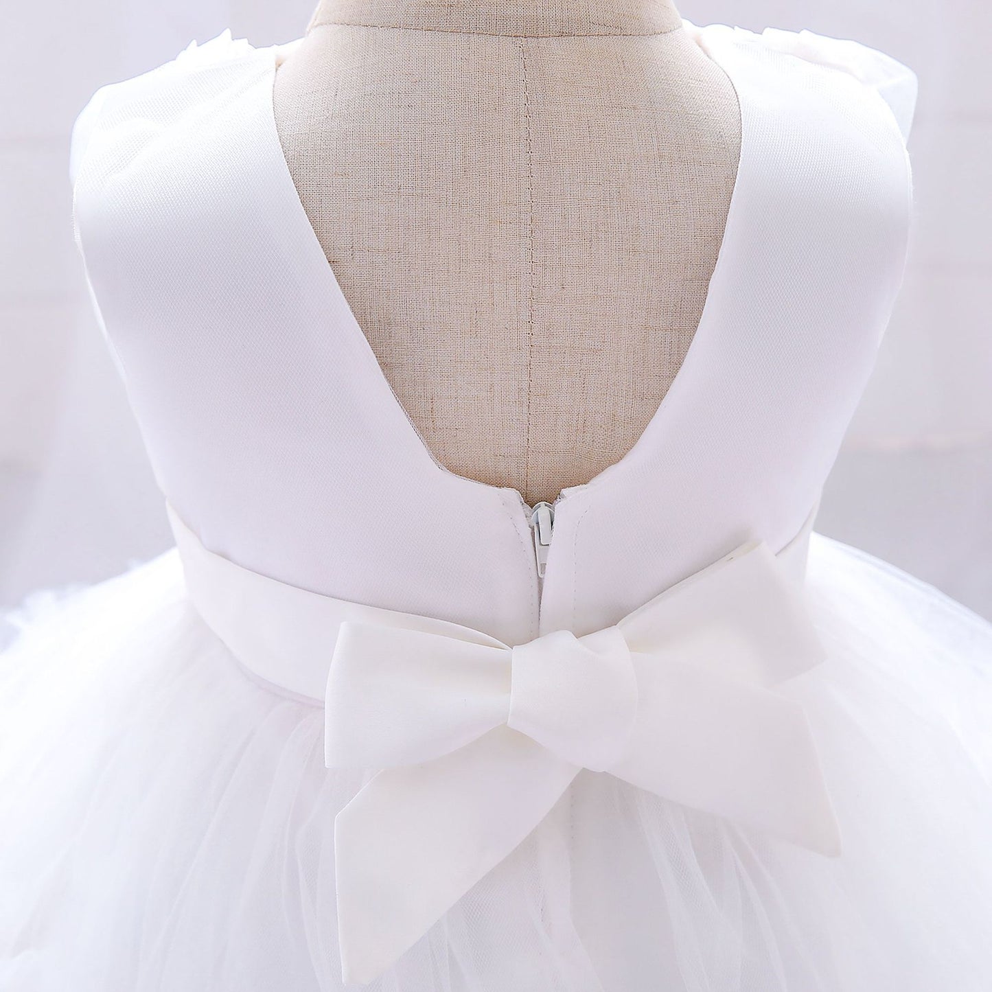 Puffy Baby Tulle Ball Gown for Special Occasions – Princess Dress with Bowknot