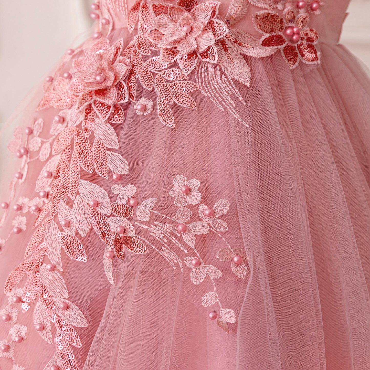 Puffy High-Low Princess Dress for Girls | Off Shoulder Mesh Gown Ages 3-12