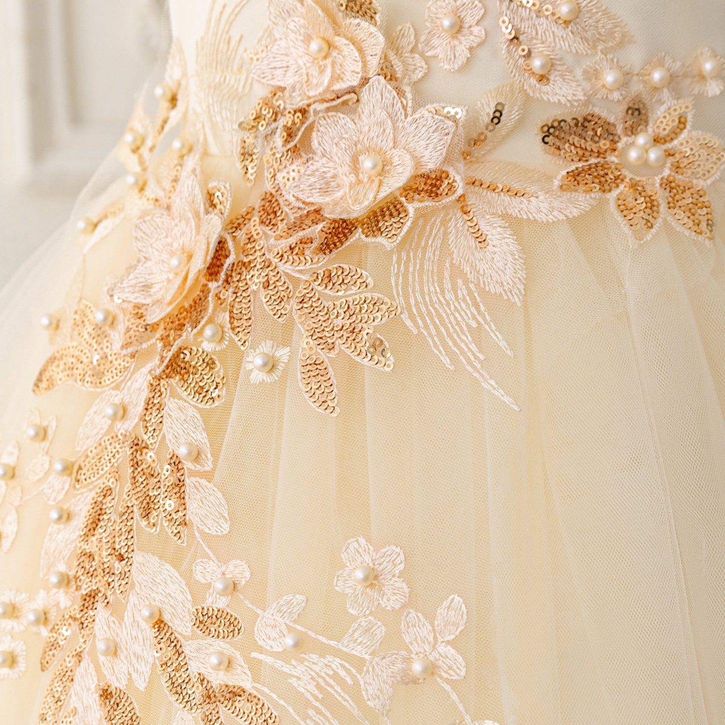 Puffy High-Low Princess Dress for Girls | Off Shoulder Mesh Gown Ages 3-12