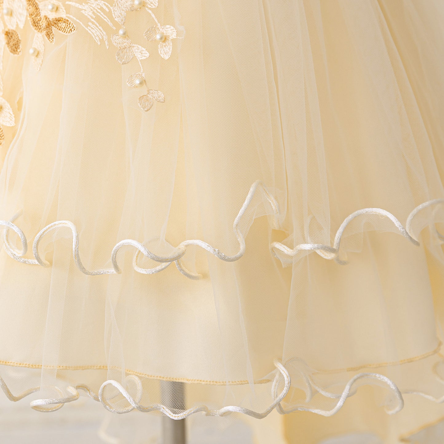 Puffy High-Low Princess Dress for Girls | Off Shoulder Mesh Gown Ages 3-12