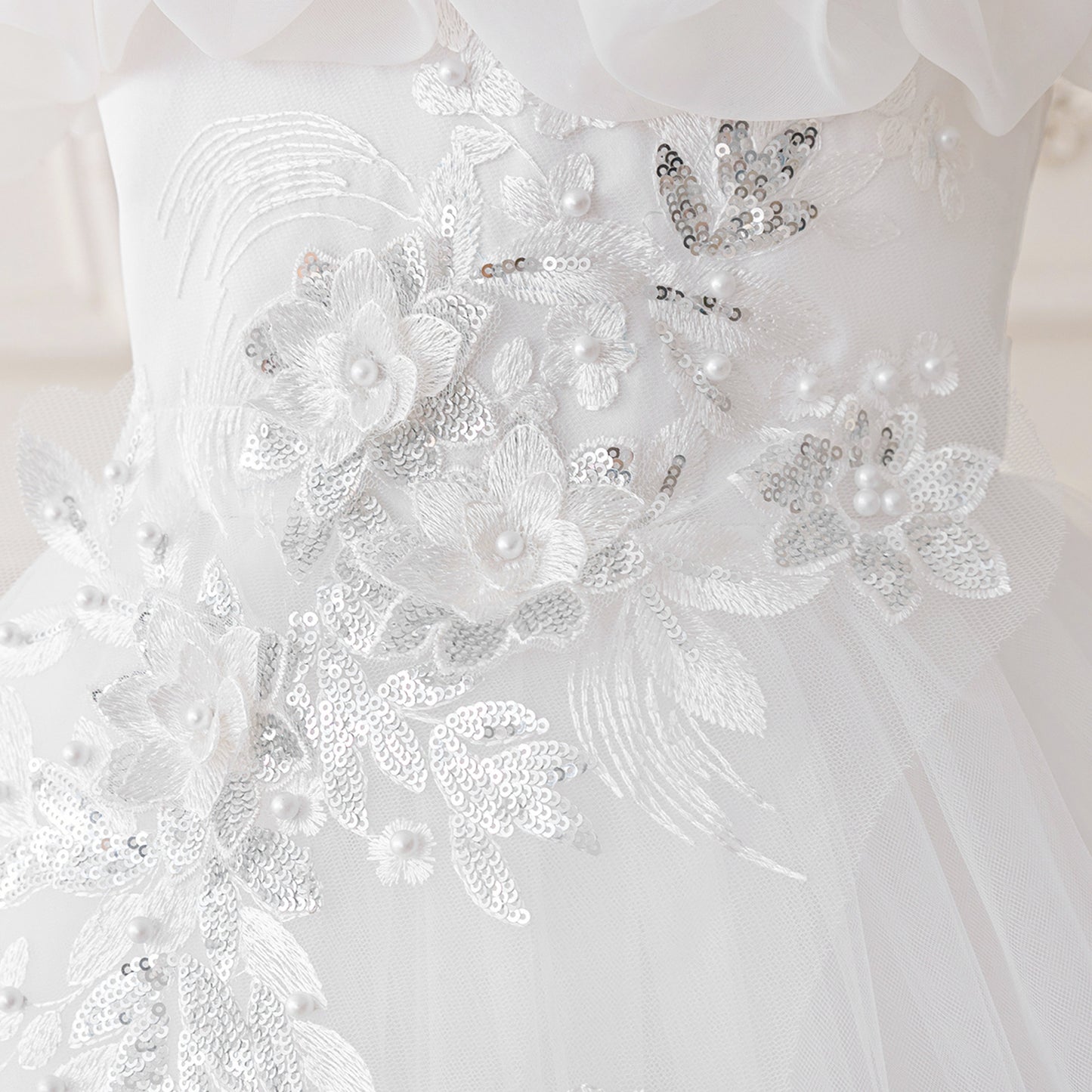 Puffy High-Low Princess Dress for Girls | Off Shoulder Mesh Gown Ages 3-12