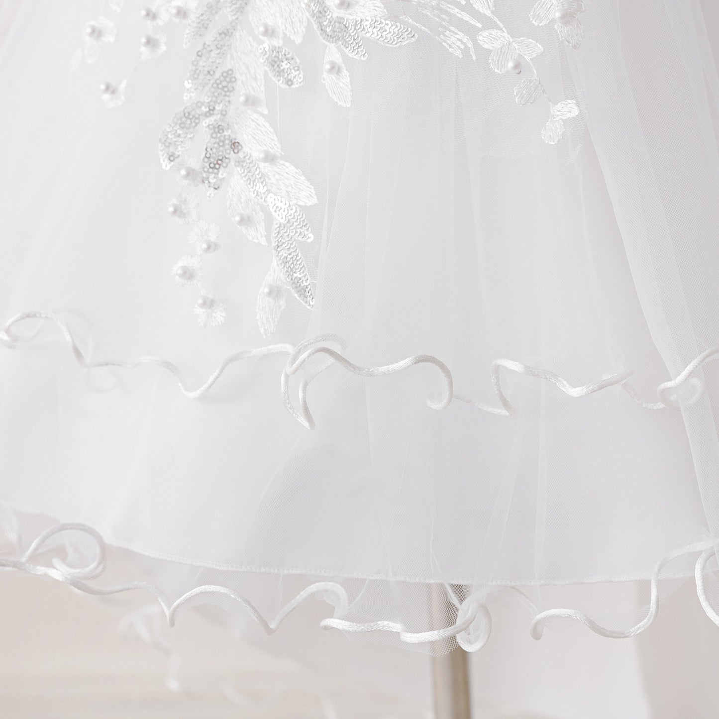 Puffy High-Low Princess Dress for Girls | Off Shoulder Mesh Gown Ages 3-12