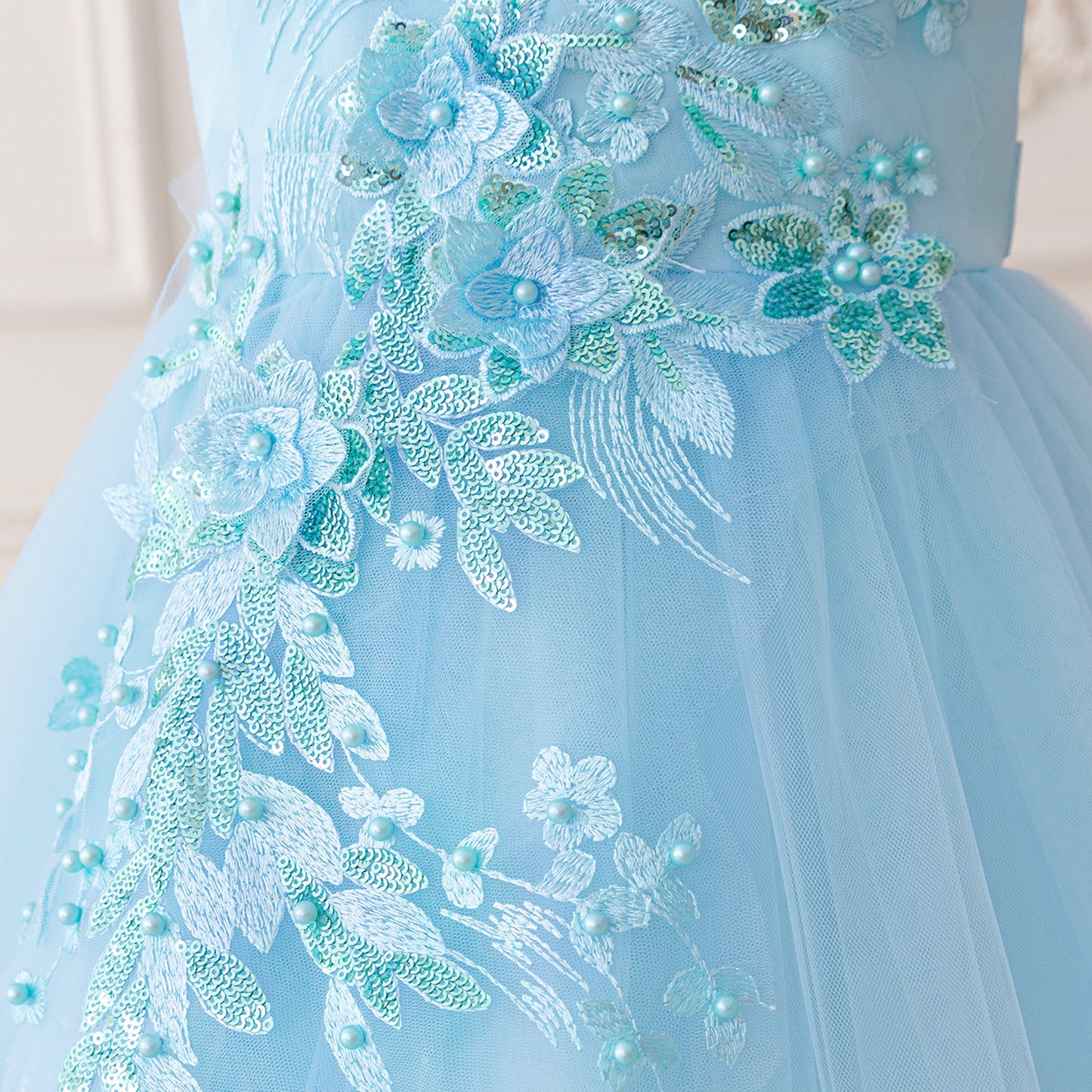 Puffy High-Low Princess Dress for Girls | Off Shoulder Mesh Gown Ages 3-12