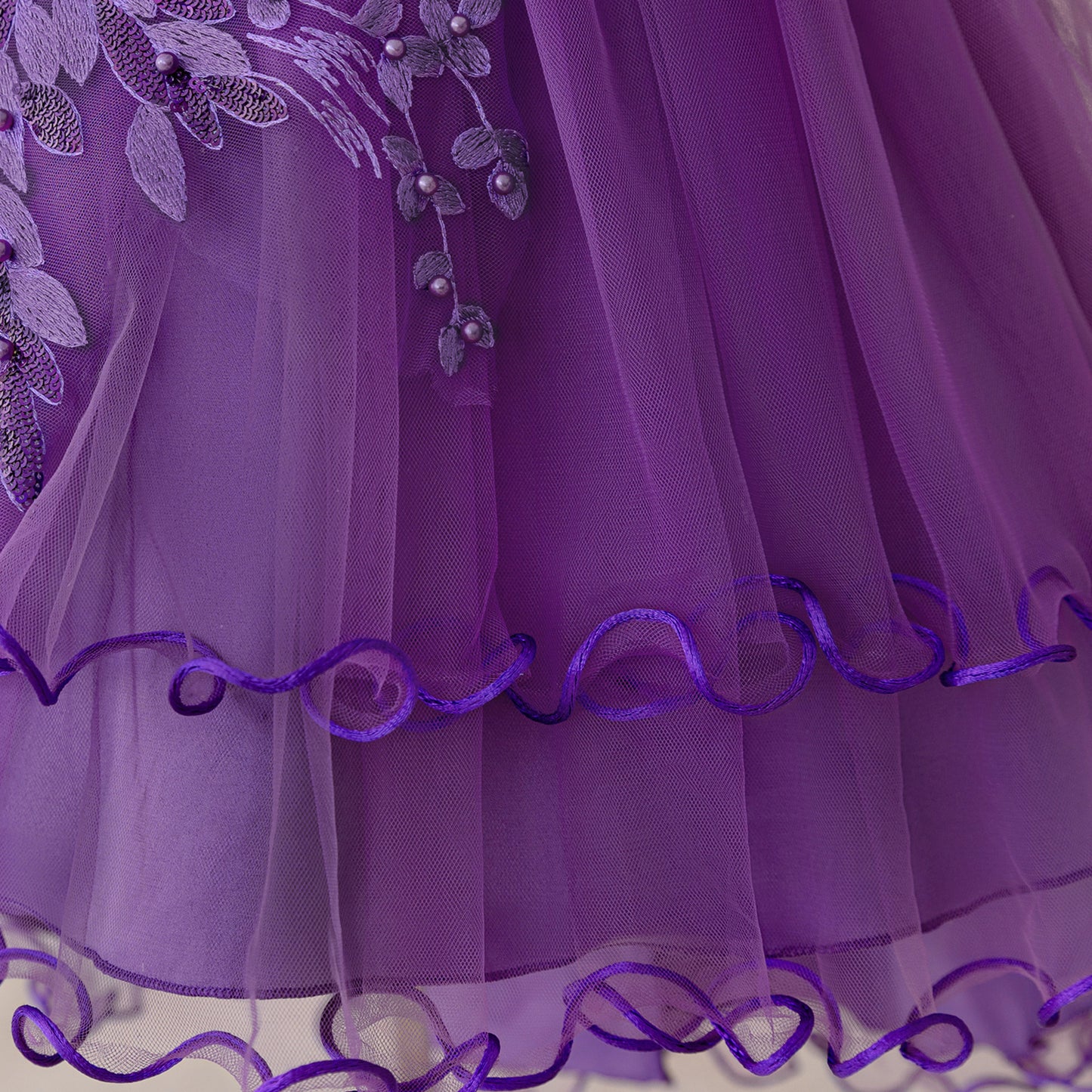 Puffy High-Low Princess Dress for Girls | Off Shoulder Mesh Gown Ages 3-12
