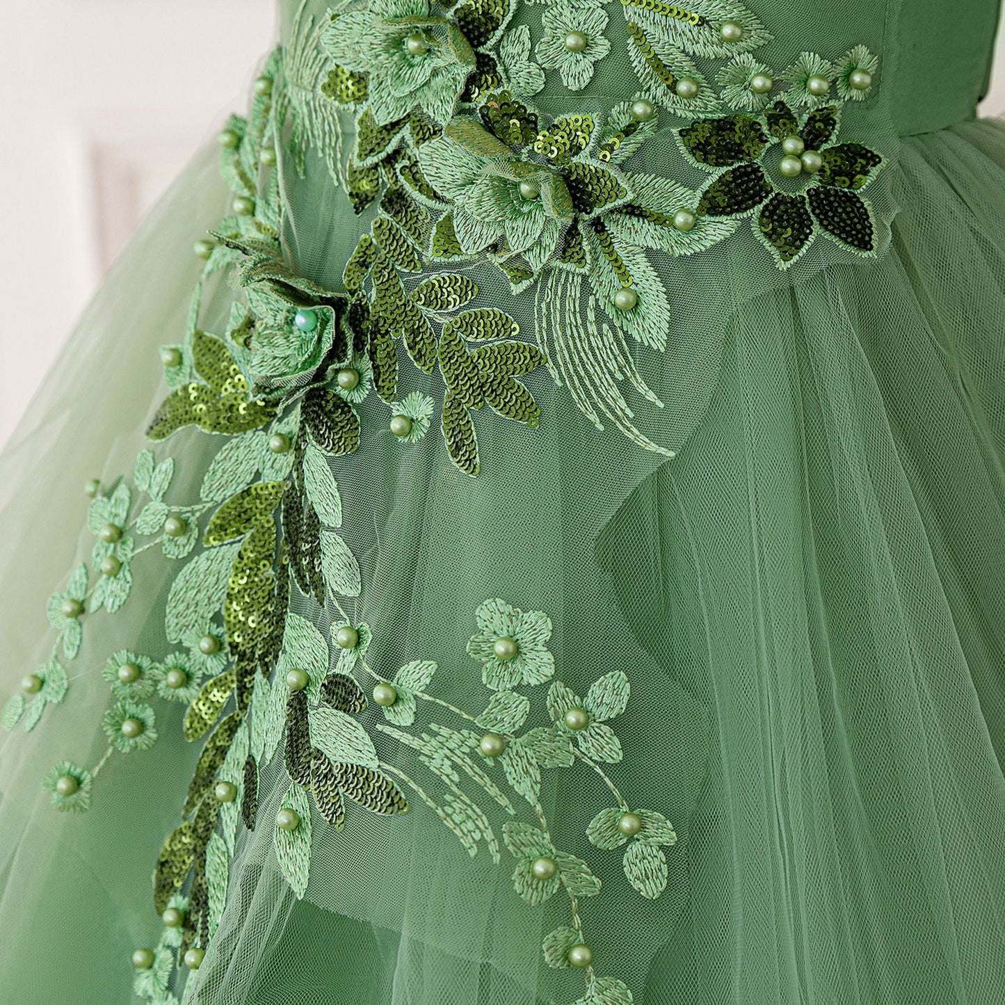 Puffy High-Low Princess Dress for Girls | Off Shoulder Mesh Gown Ages 3-12