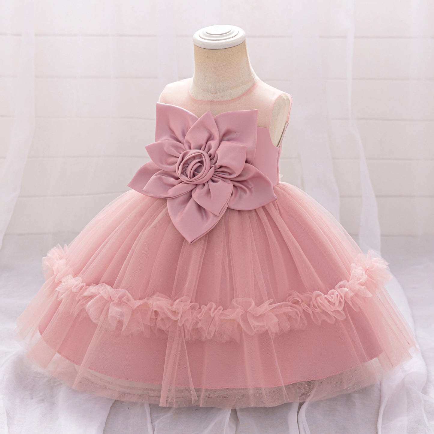 Puffy Mesh Princess Ball Gown Dress for Girls 9 Months–4 Years