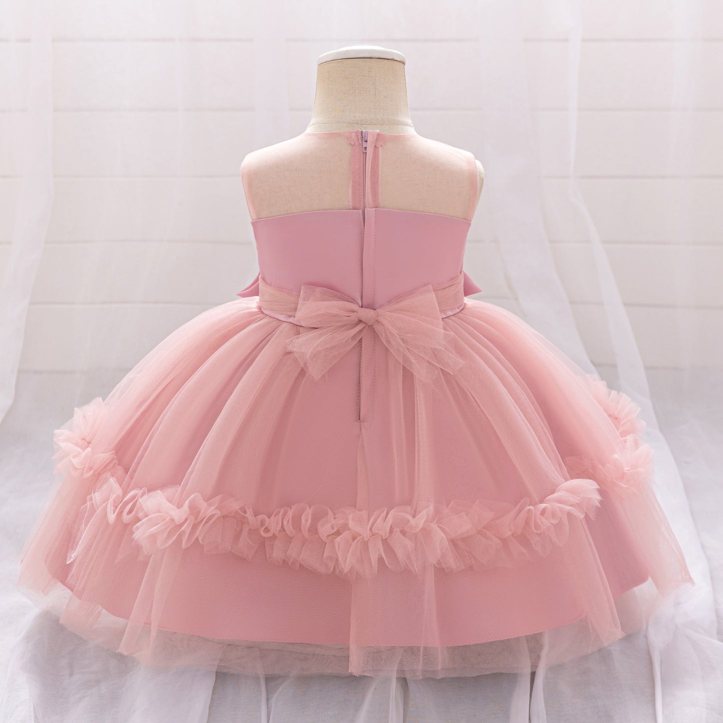 Puffy Mesh Princess Ball Gown Dress for Girls 9 Months–4 Years