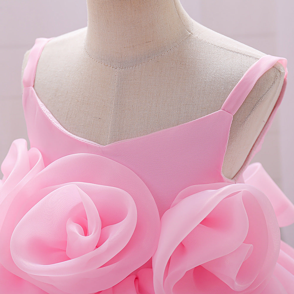 Cute Off-Shoulder Puffy Mesh Baby Ball Gown Dress for Special Occasions