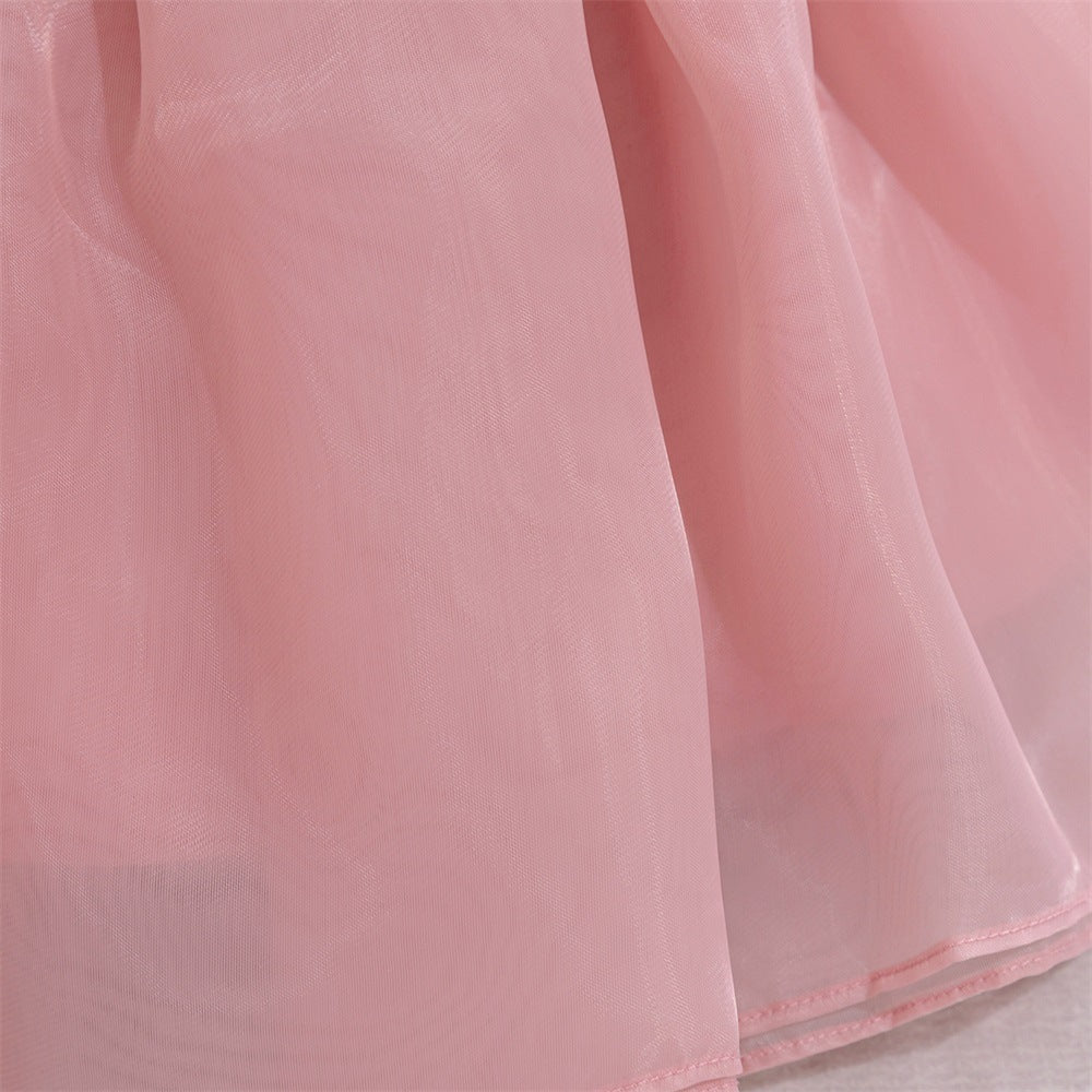 Cute Off-Shoulder Puffy Mesh Baby Ball Gown Dress for Special Occasions