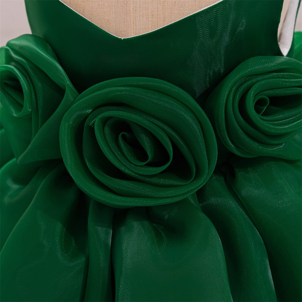 Cute Off-Shoulder Puffy Mesh Baby Ball Gown Dress for Special Occasions