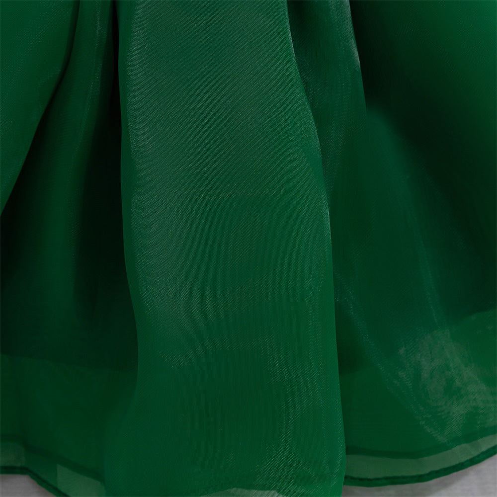 Cute Off-Shoulder Puffy Mesh Baby Ball Gown Dress for Special Occasions