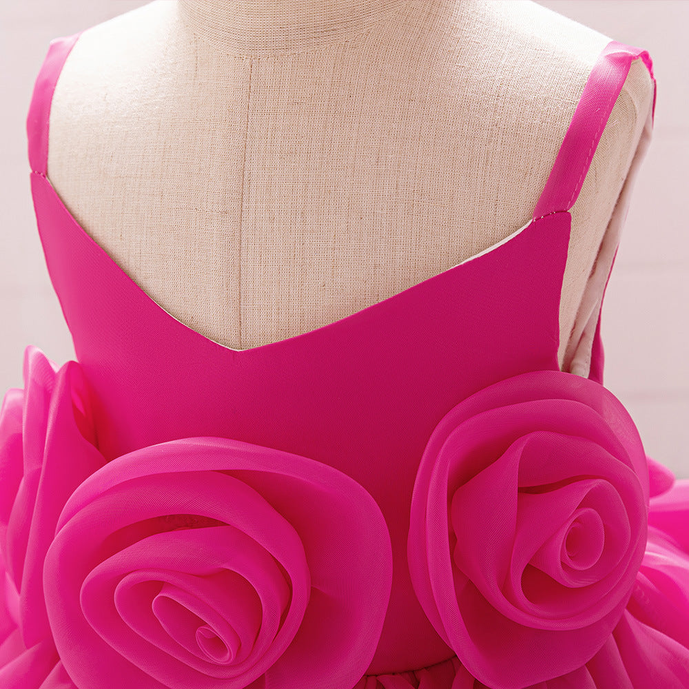 Cute Off-Shoulder Puffy Mesh Baby Ball Gown Dress for Special Occasions