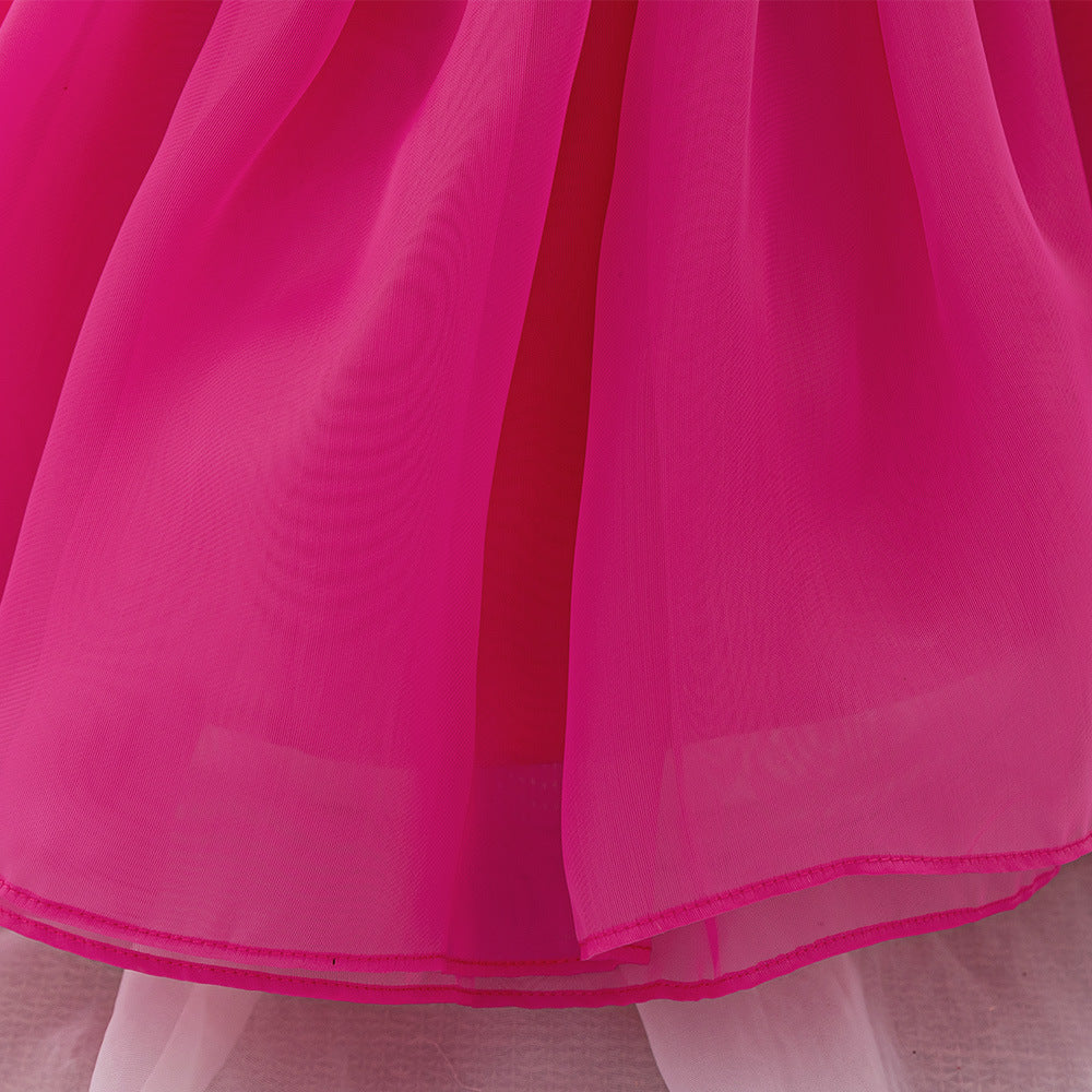 Cute Off-Shoulder Puffy Mesh Baby Ball Gown Dress for Special Occasions