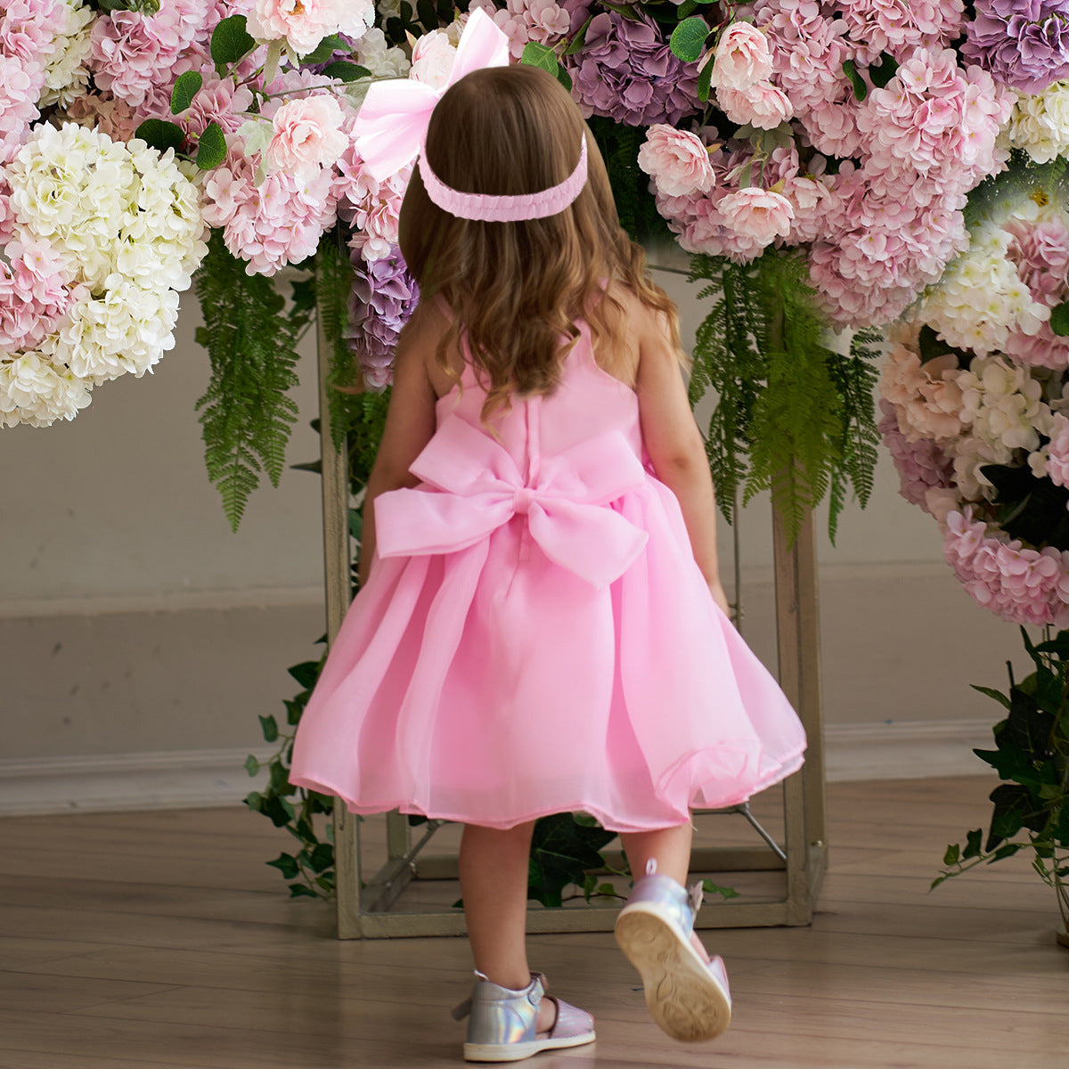 Cute Off-Shoulder Puffy Mesh Baby Ball Gown Dress for Special Occasions