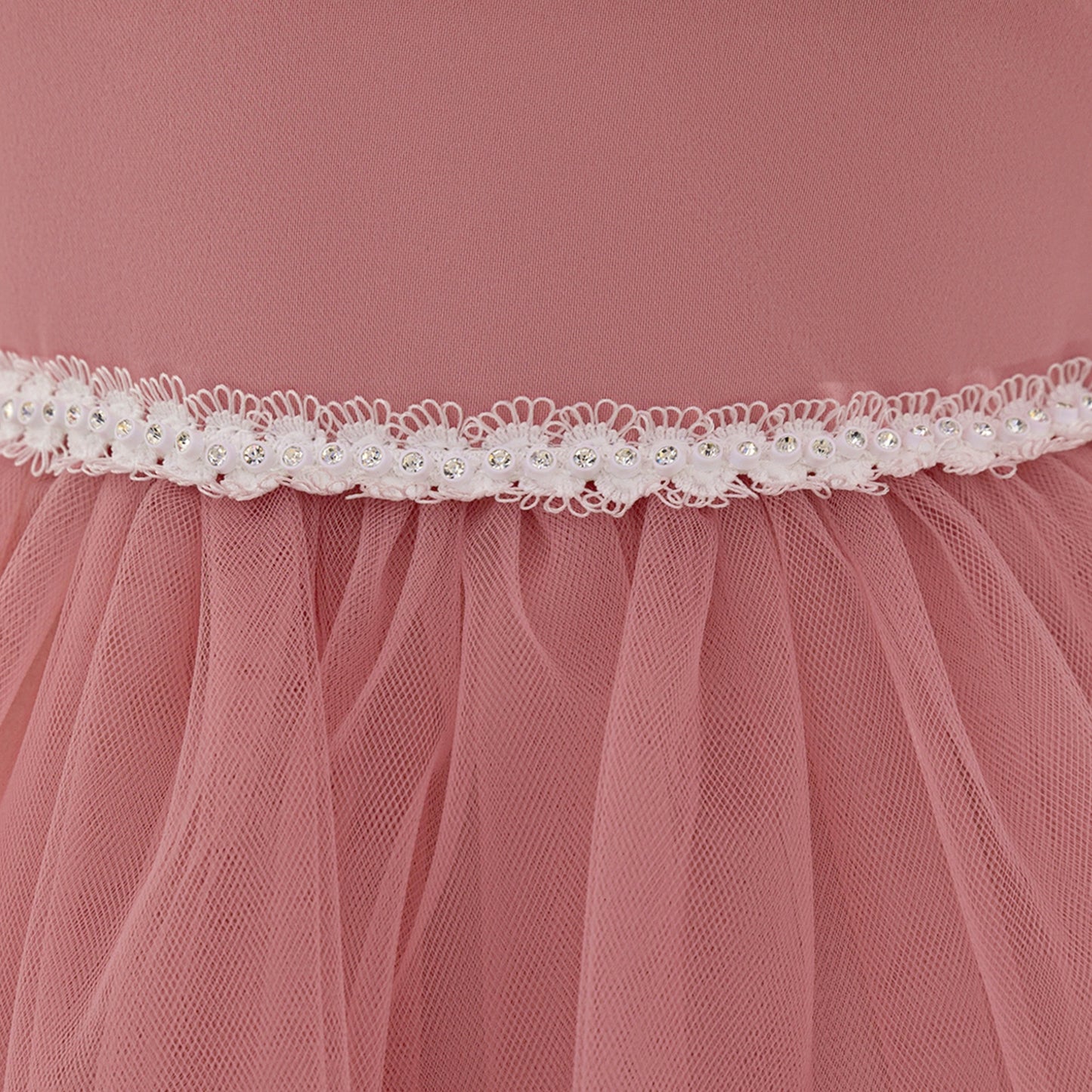 Puffy Off-Shoulder Princess Dress for Girls | High-Low Mesh Flower Girl Gown