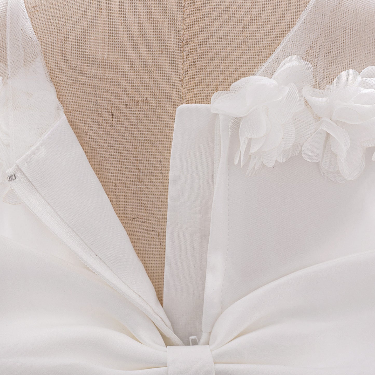 Puffy Off-Shoulder Princess Dress for Girls | High-Low Mesh Flower Girl Gown