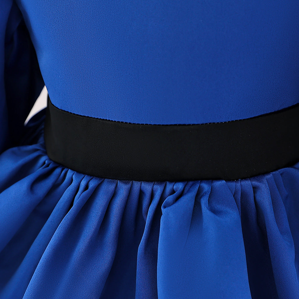 Puffy Off-Shoulder Satin Baby Girl Dress with Ruffles for Parties & Special Events