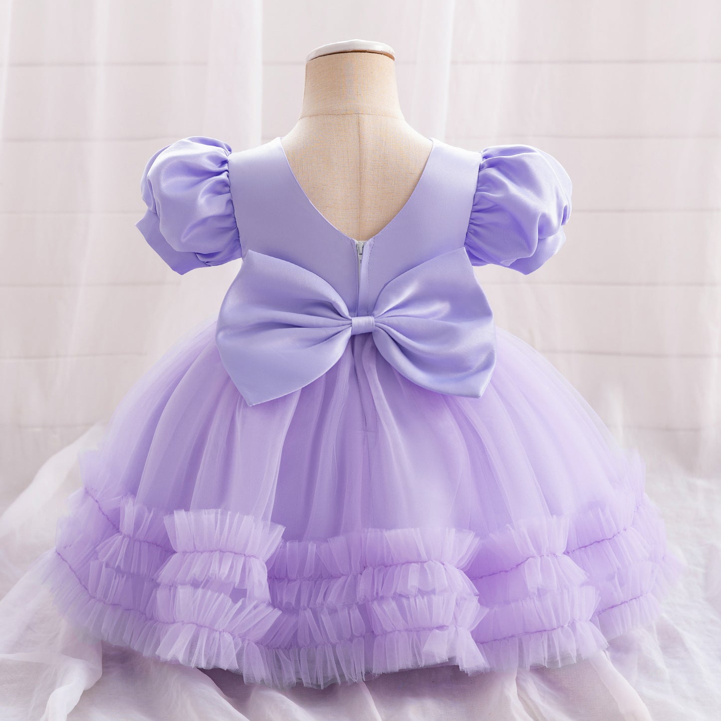 Cute Puffy Princess Dress for Toddlers – Sequin Tulle Ball Gown