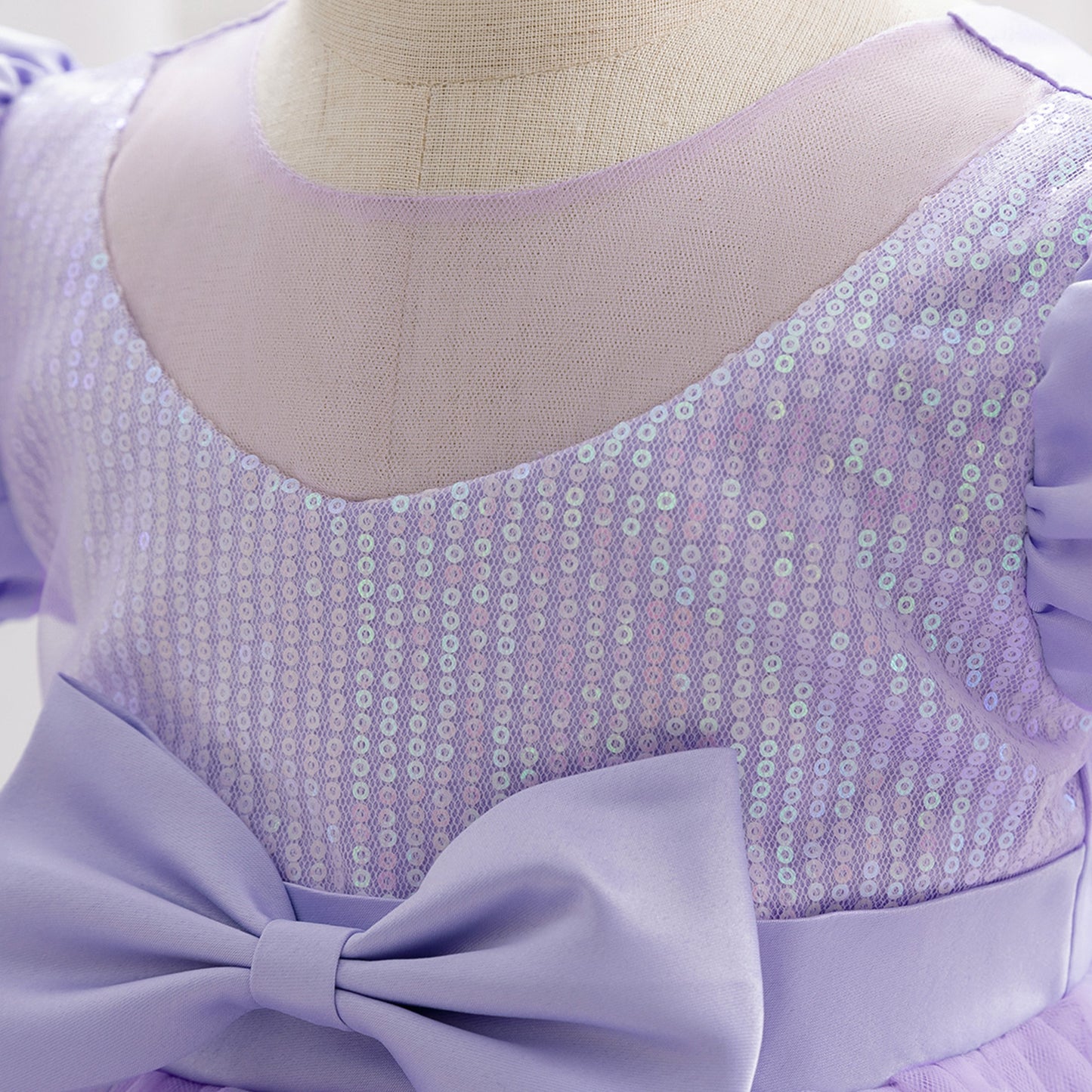 Cute Puffy Princess Dress for Toddlers – Sequin Tulle Ball Gown