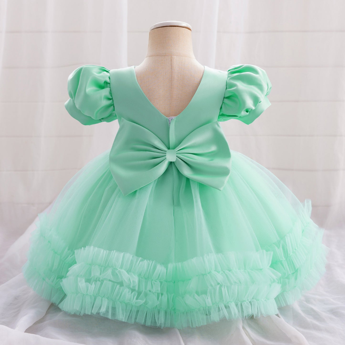 Cute Puffy Princess Dress for Toddlers – Sequin Tulle Ball Gown