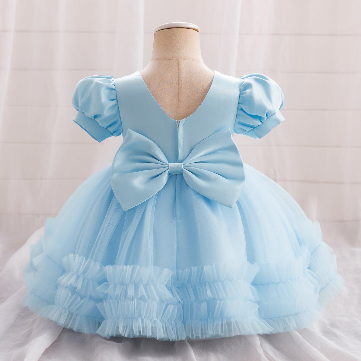 Cute Puffy Princess Dress for Toddlers – Sequin Tulle Ball Gown