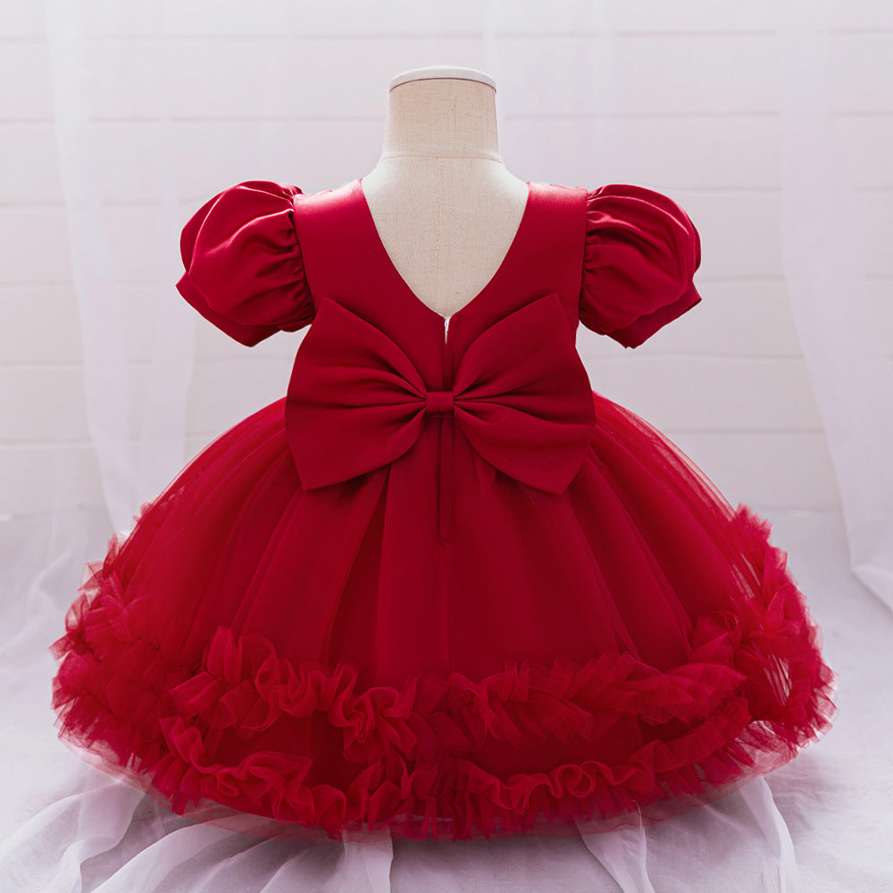 Cute Puffy Princess Dress for Toddlers – Sequin Tulle Ball Gown